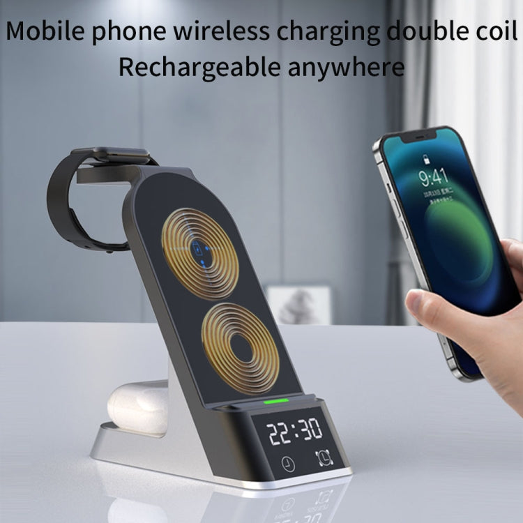 H36 6 in 1 15W Alarm Clock Digital Display Magsafe Magnetic Wireless Charger for Mobile Phones / AirPods / iWatch -  by PMC TechLife | Online Shopping South Africa | PMC TechLife