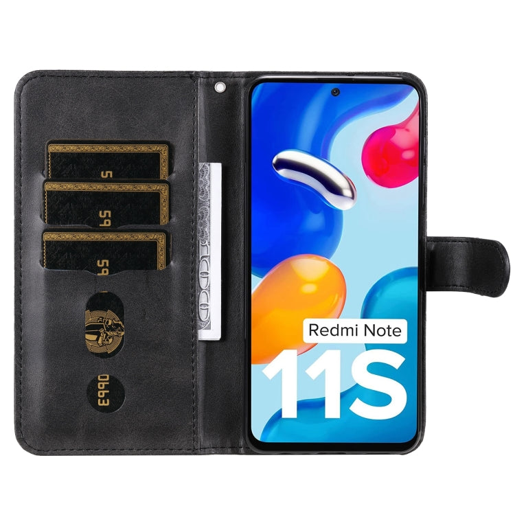For Xiaomi Redmi Note 11 4G(Global)/Redmi Note 11s 4G(Global) Fashion Calf Texture Zipper Horizontal Flip Leather Case(Black) - Xiaomi Cases by PMC TechLife | Online Shopping South Africa | PMC TechLife