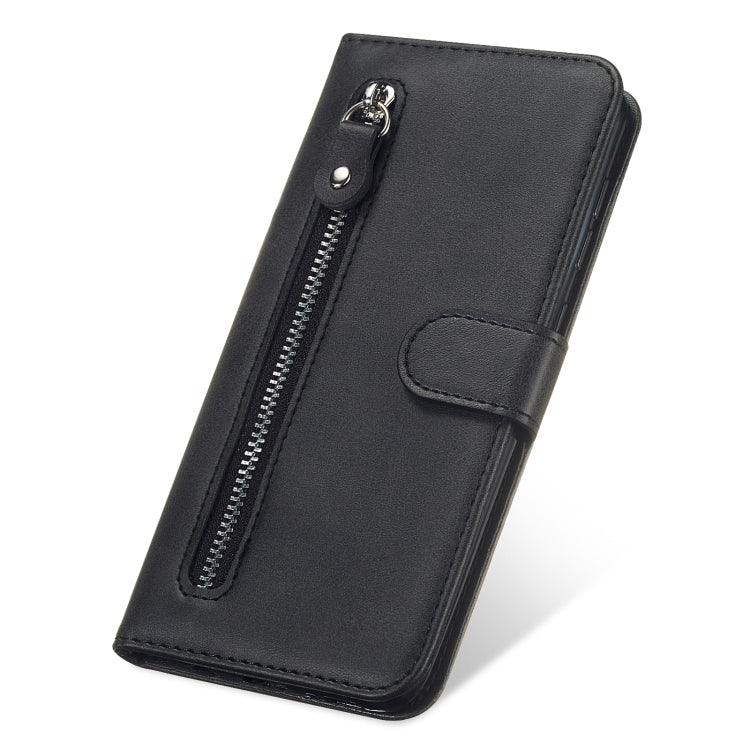 For Xiaomi Redmi Note 11 4G(Global)/Redmi Note 11s 4G(Global) Fashion Calf Texture Zipper Horizontal Flip Leather Case(Black) - Xiaomi Cases by PMC TechLife | Online Shopping South Africa | PMC TechLife
