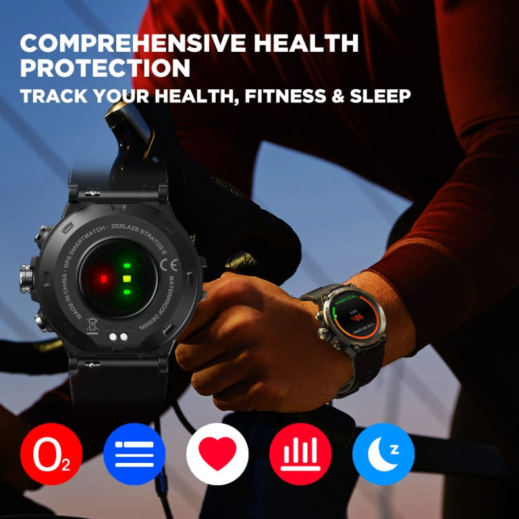Zeblaze Stratos 2 1.3 inch AMOLED Screen Smart Watch, Support Sleep Monitoring / Heart Rate Monitoring(Grey) - free shipping - PMC TechLife - Order now!