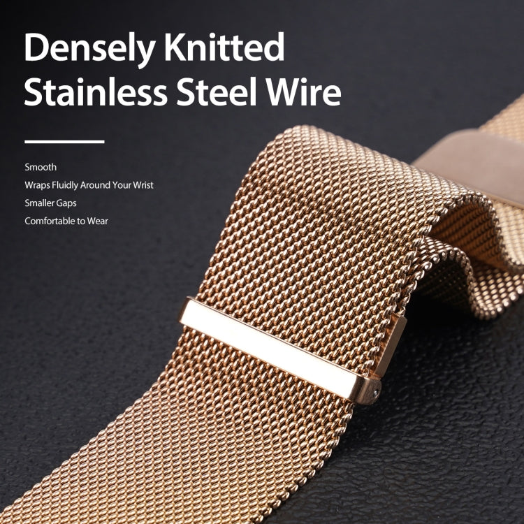 DUX DUCIS Milanese Watchband For Apple Watch Series 9&8&7 41mm / SE 3&SE 2&6&SE&5&4 40mm / 3&2&1 38mm(Gold) - free shipping - PMC TechLife - Order now!