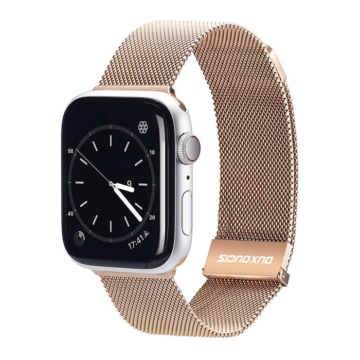 DUX DUCIS Milanese Watchband For Apple Watch Series 9&8&7 41mm / SE 3&SE 2&6&SE&5&4 40mm / 3&2&1 38mm(Gold) - free shipping - PMC TechLife - Order now!