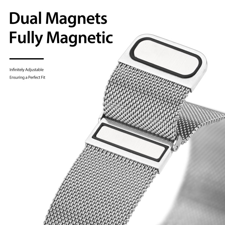 DUX DUCIS Milanese Watchband For Apple Watch Series 9&8&7 41mm / SE 3&SE 2&6&SE&5&4 40mm / 3&2&1 38mm(Silver) - free shipping - PMC TechLife - Order now!