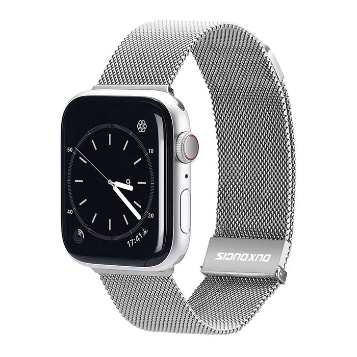 DUX DUCIS Milanese Watchband For Apple Watch Series 9&8&7 41mm / SE 3&SE 2&6&SE&5&4 40mm / 3&2&1 38mm(Silver) - free shipping - PMC TechLife - Order now!