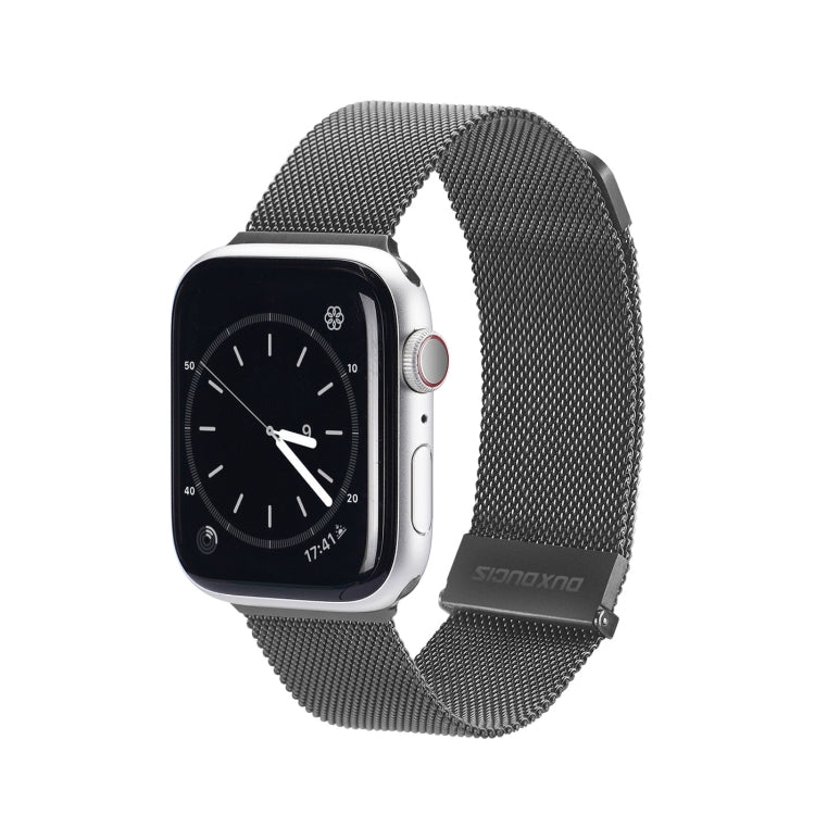 DUX DUCIS Milanese Watchband For Apple Watch Series 9&8&7 41mm / SE 3&SE 2&6&SE&5&4 40mm / 3&2&1 38mm(Gun Grey) - free shipping - PMC TechLife - Order now!