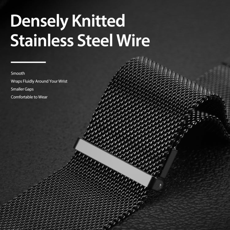 DUX DUCIS Milanese Watchband For Apple Watch Series 9&8&7 45mm / SE 3&SE 2&6&SE&5&4 44mm / 3&2&1 42mm(Black) - free shipping - PMC TechLife - Order now!