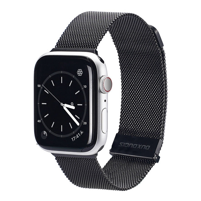 DUX DUCIS Milanese Watchband For Apple Watch Series 9&8&7 45mm / SE 3&SE 2&6&SE&5&4 44mm / 3&2&1 42mm(Black) - free shipping - PMC TechLife - Order now!