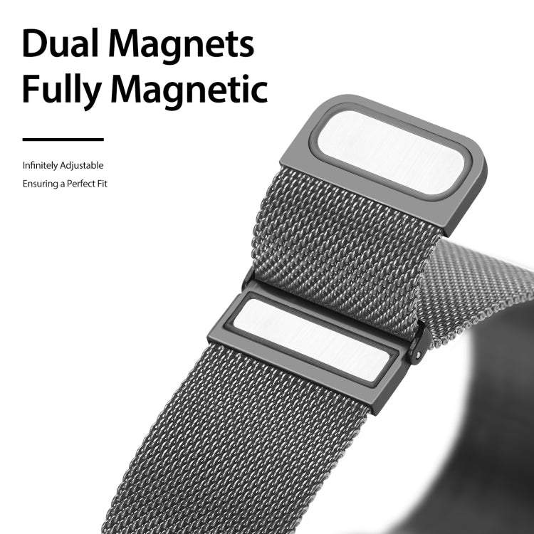 DUX DUCIS Milanese Watchband For Apple Watch Series 9&8&7 45mm / SE 3&SE 2&6&SE&5&4 44mm / 3&2&1 42mm(Gun Grey) - Watch Bands by DUX DUCIS | Online Shopping South Africa | PMC TechLife | Buy Now Pay Later Mobicred