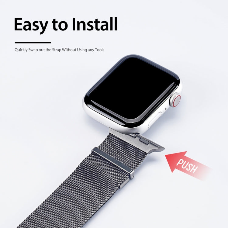 DUX DUCIS Milanese Watch Band For Apple Watch Series 9&8&7 45mm / SE 3&SE 2&6&SE&5&4 44mm / 3&2&1 42mm(Grey) - free shipping - PMC TechLife - Order now!