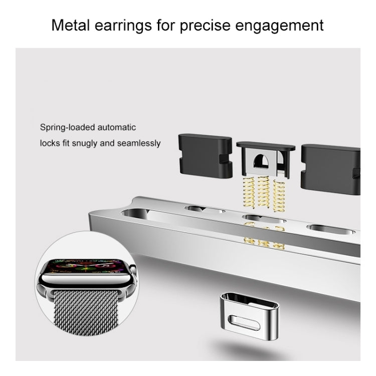 For Apple Watch Series 9&8&7 41mm / SE 3&SE 2&6&SE&5&4 40mm / 3&2&1 38mm Mutural Milanese Stainless Steel Watch Band(Silver) - Watch Bands by Mutural | Online Shopping South Africa | PMC TechLife | Buy Now Pay Later Mobicred