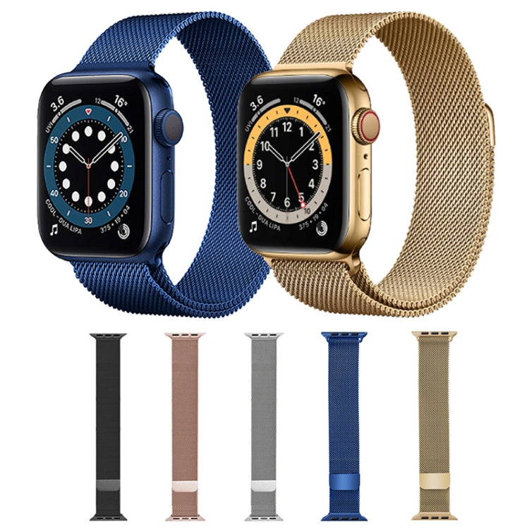 For Apple Watch Series 9&8&7 41mm / SE 3&SE 2&6&SE&5&4 40mm / 3&2&1 38mm Mutural Milanese Stainless Steel Watch Band(Rose Gold) - Watch Bands by Mutural | Online Shopping South Africa | PMC TechLife | Buy Now Pay Later Mobicred