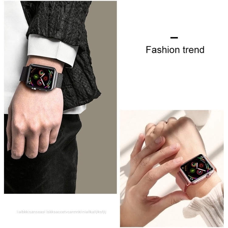 For Apple Watch Series 9&8&7 41mm / SE 3&SE 2&6&SE&5&4 40mm / 3&2&1 38mm Mutural Milanese Stainless Steel Watch Band(Silver) - Watch Bands by Mutural | Online Shopping South Africa | PMC TechLife | Buy Now Pay Later Mobicred