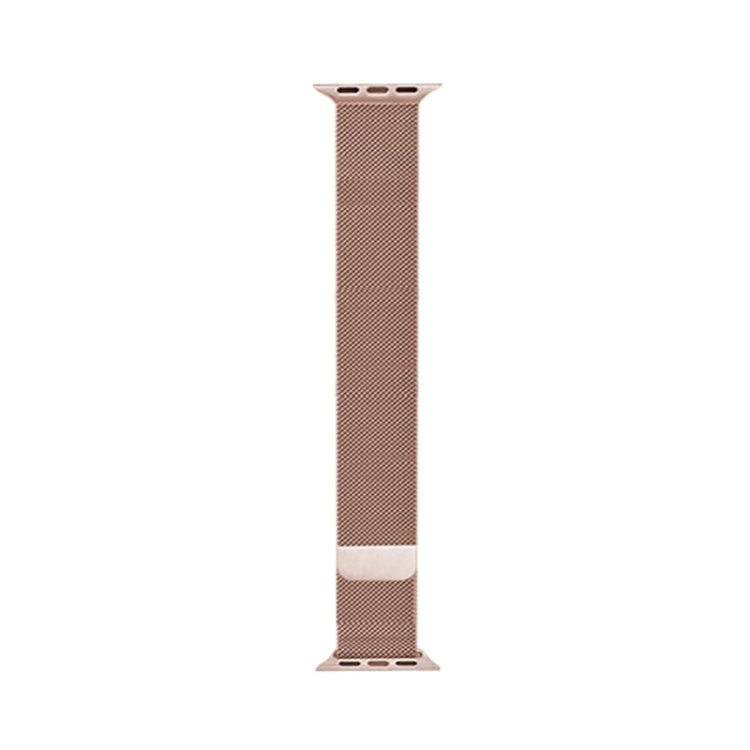 For Apple Watch Ultra 49mm&Watch Ultra 2 49mm / Series 9&8&7 45mm / SE 3&SE 2&6&SE&5&4 44mm / 3&2&1 42mm Mutural Milanese Stainless Steel Watch Band(Rose Gold) - Watch Bands by Mutural | Online Shopping South Africa | PMC TechLife | Buy Now Pay Later Mobicred