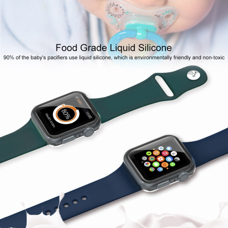 For Apple Watch Ultra 49mm&Watch Ultra 2 49mm / Series 9&8&7 45mm / SE 3&SE 2&6&SE&5&4 44mm / 3&2&1 42mm Mutural Liquid Silicone Watch Band(White) - Watch Bands by Mutural | Online Shopping South Africa | PMC TechLife | Buy Now Pay Later Mobicred