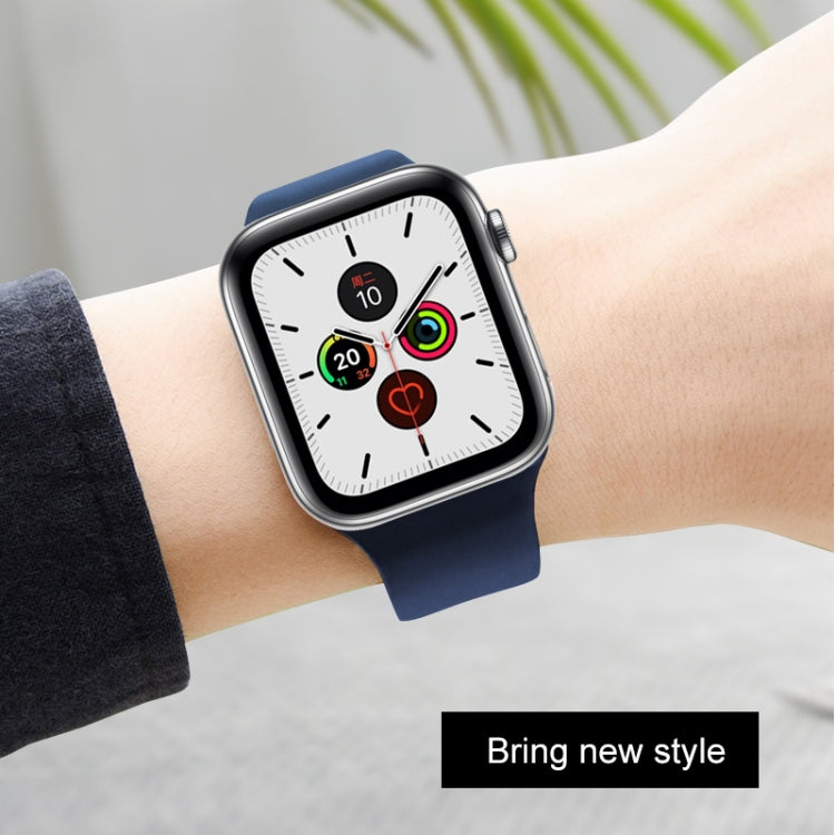 For Apple Watch Ultra 49mm&Watch Ultra 2 49mm / Series 9&8&7 45mm / SE 3&SE 2&6&SE&5&4 44mm / 3&2&1 42mm Mutural Liquid Silicone Watch Band(White) - Watch Bands by Mutural | Online Shopping South Africa | PMC TechLife | Buy Now Pay Later Mobicred