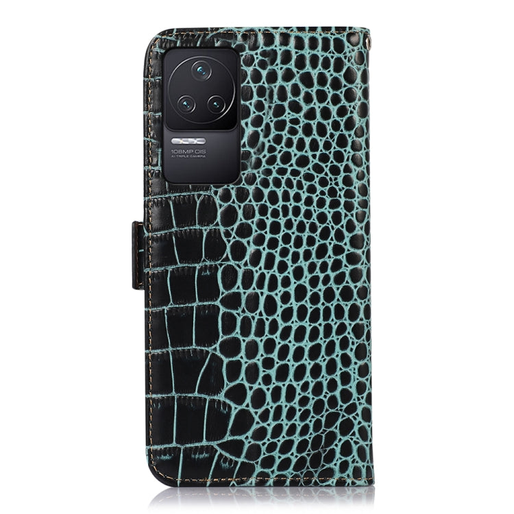 For Xiaomi Redmi K50 / K50 Pro Crocodile Top Layer Cowhide Leather Phone Case(Green) - free shipping - PMC TechLife - Order now!