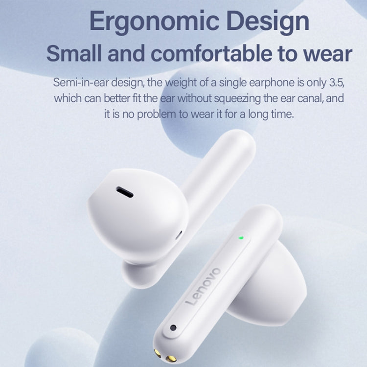 Lenovo LP1Pro Half In-Ear HD Call Wireless Bluetooth TWS Sports Earphone(White) - TWS Earphone by Lenovo | Online Shopping South Africa | PMC TechLife | Buy Now Pay Later Mobicred