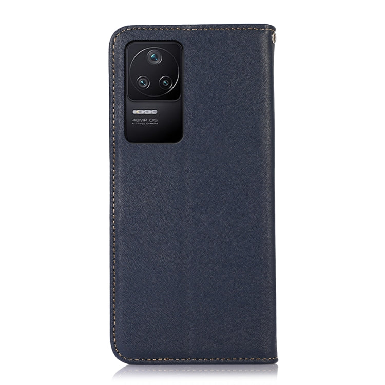 For Xiaomi Redmi K40S KHAZNEH Nappa Top Layer Cowhide Leather Phone Case(Blue) - Xiaomi Cases by PMC TechLife | Online Shopping South Africa | PMC TechLife
