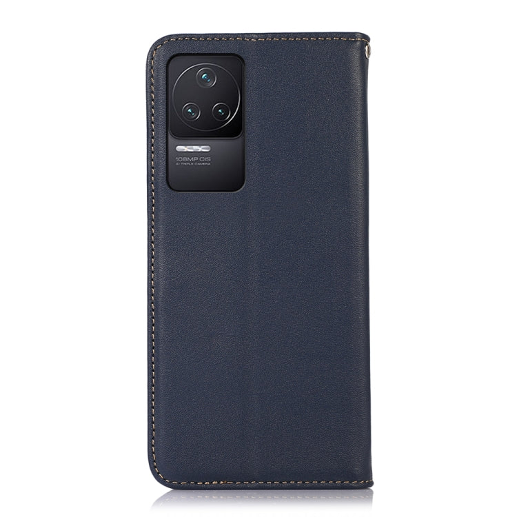 For Xiaomi Redmi K50 / K50 Pro KHAZNEH Nappa Top Layer Cowhide Leather Phone Case(Blue) - Xiaomi Cases by PMC TechLife | Online Shopping South Africa | PMC TechLife
