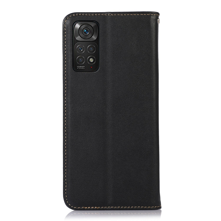 For Xiaomi Redmi Note 11 4G/11S 4G Global KHAZNEH Nappa Top Layer Cowhide Leather Phone Case(Black) - Xiaomi Cases by PMC TechLife | Online Shopping South Africa | PMC TechLife