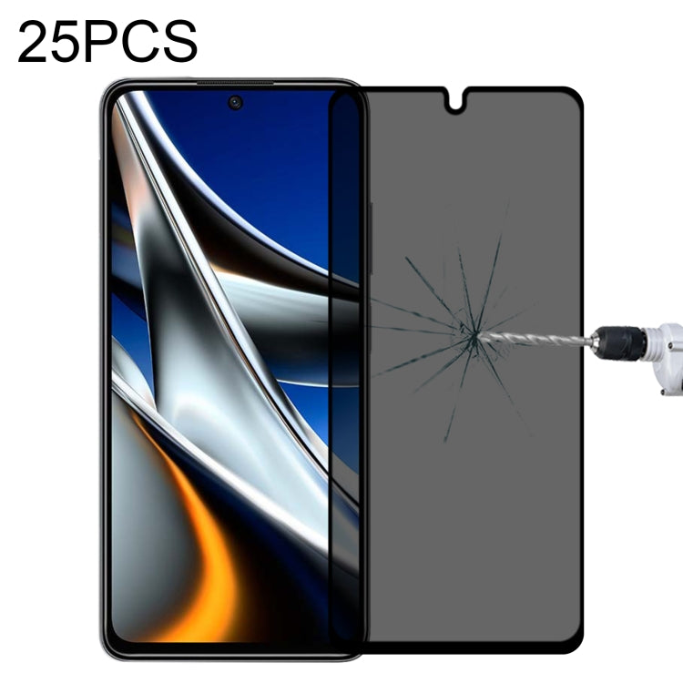 25 PCS Full Cover Anti-peeping Tempered Glass Film For Xiaomi Poco X4 Pro 5G -  by PMC TechLife | Online Shopping South Africa | PMC TechLife