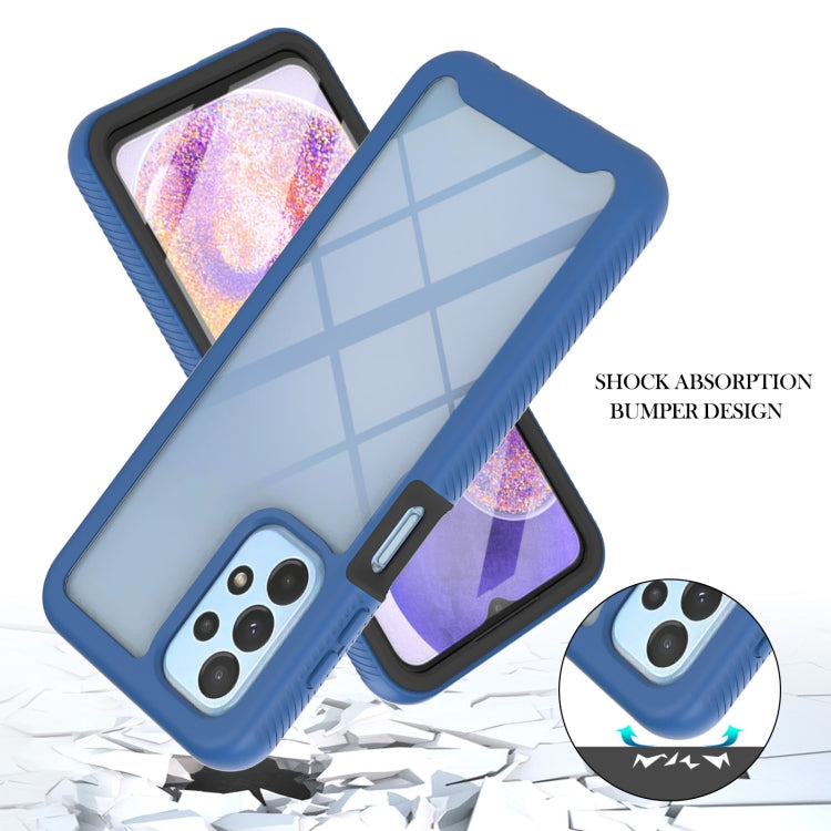 For Samsung Galaxy A23 5G / 4G Starry Sky Solid Color Series PC + TPU Phone Case with PET Film(Blue) - Galaxy Phone Cases by PMC TechLife | Online Shopping South Africa | PMC TechLife | Buy Now Pay Later Mobicred