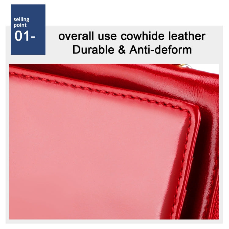 3506 RFID Anti-Degaussing Oil Wax Vintage Texture Genuine Leather Hand Held Wallet for Ladies(Purple) - free shipping - PMC TechLife - Order now!