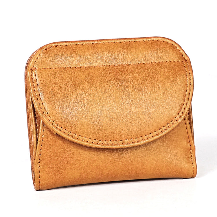 3537 Folding Short RFID Anti-Theft Genuine Leather Coin Purse for Ladies(Brown) - free shipping - PMC TechLife - Order now!