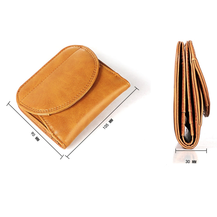 3537 Folding Short RFID Anti-Theft Genuine Leather Coin Purse for Ladies(Black) - Antimagnetic RFID Package by PMC TechLife | Online Shopping South Africa | PMC TechLife | Buy Now Pay Later Mobicred