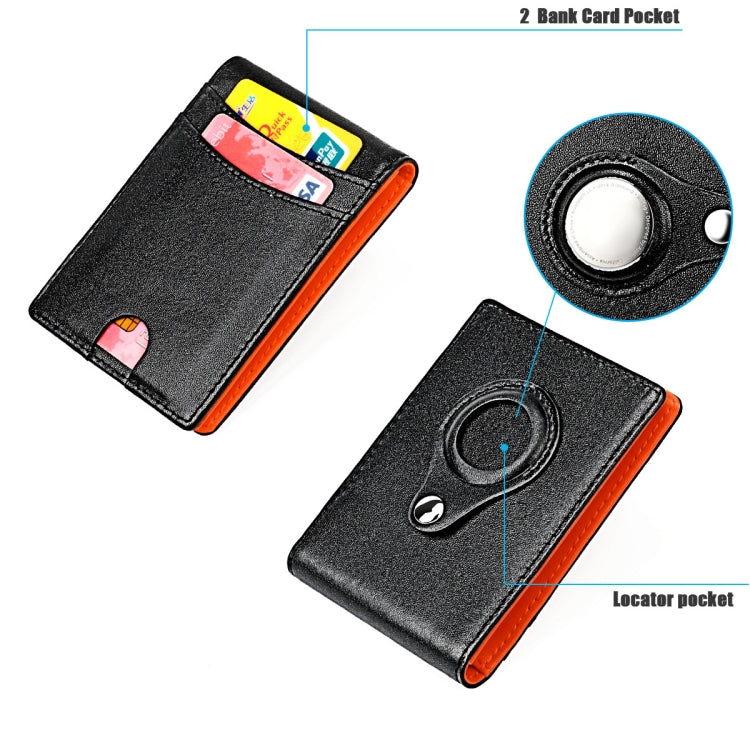 9618 Men RFID Anti-Theft Genuine Leather Wallet with Location Tracker Pocket(Black and Black) - free shipping - PMC TechLife - Order now!