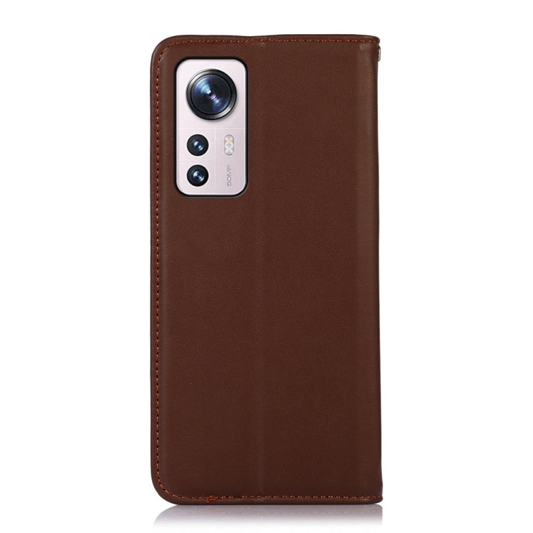 For Xiaomi 12 Pro KHAZNEH Nappa Top Layer Cowhide Leather Phone Case(Brown) - 12 Pro Cases by PMC TechLife | Online Shopping South Africa | PMC TechLife