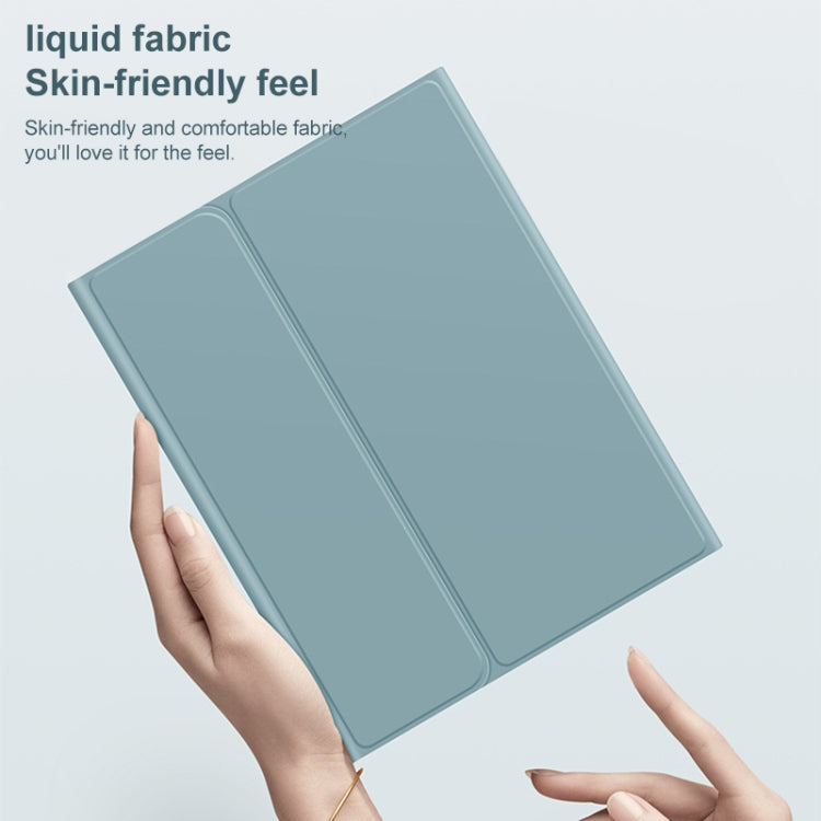 Round Cap Bluetooth Keyboard Leather Case with Pen Slot & Touchpad for Samsung Galaxy Tab S6 Lite(Green) - Samsung Keyboard by PMC TechLife | Online Shopping South Africa | PMC TechLife