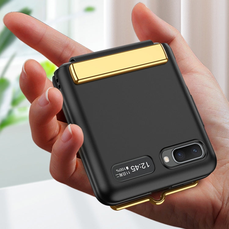 For Samsung Galaxy Z Flip GKK Ultra-thin Full Coverage Phone Flip Case with Wristband(Black) - free shipping - PMC TechLife - Order now!