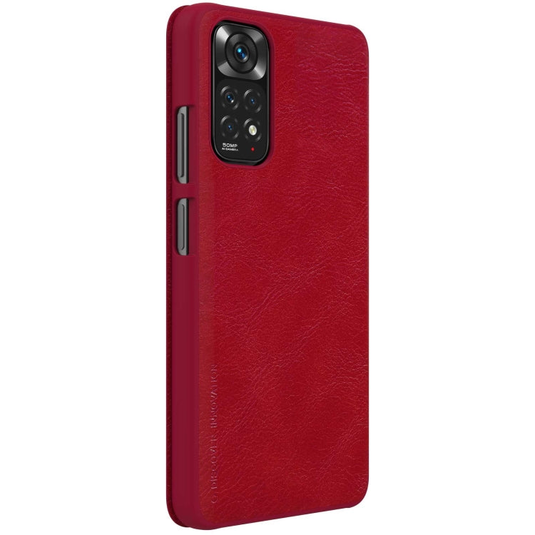 For Xiaomi Redmi Note 11 Global NILLKIN QIN Series Crazy Horse Texture Leather Case(Red) - Xiaomi Cases by NILLKIN | Online Shopping South Africa | PMC TechLife | Buy Now Pay Later Mobicred