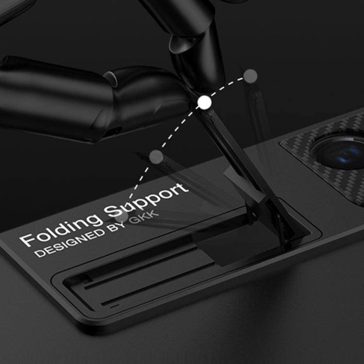 For Samsung Galaxy S21 Ultra 5G GKK Ultra-thin Shockproof Phone Case with Holder & Pen Slots & Stylus Pen(Silver) - Galaxy S21 Ultra 5G Cases by GKK | Online Shopping South Africa | PMC TechLife | Buy Now Pay Later Mobicred