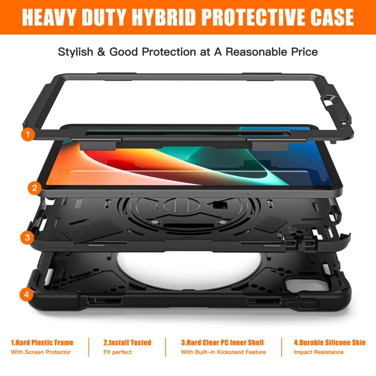 For Xiaomi Pad 5 / Pad 5 Pro Silicone + PC Tablet Case(Black) -  by PMC TechLife | Online Shopping South Africa | PMC TechLife