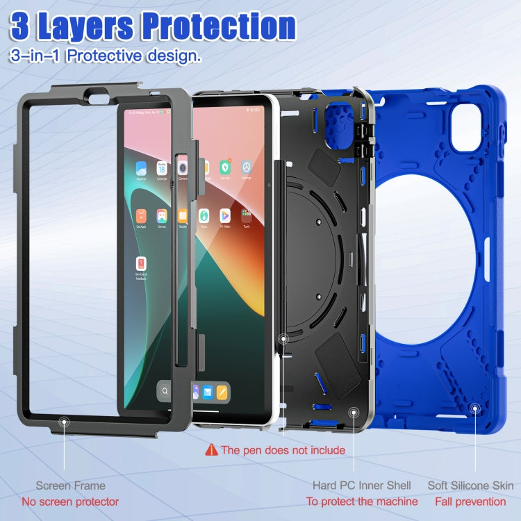 For Xiaomi Pad 5 / Pad 5 Pro Silicone + PC Tablet Protective Case(Blue) -  by PMC TechLife | Online Shopping South Africa | PMC TechLife