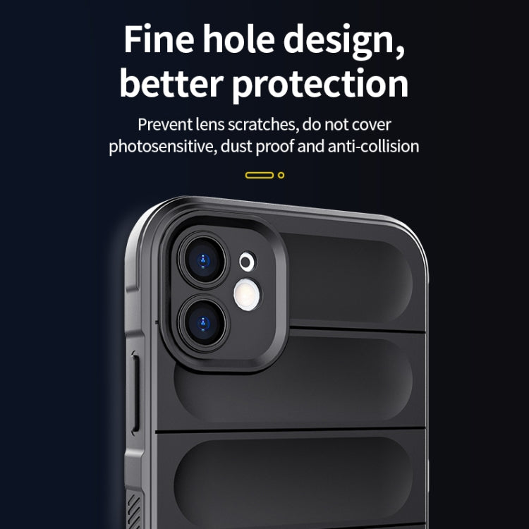 For iPhone 12 Magic Shield TPU + Flannel Phone Case(Grey) - iPhone 12 / 12 Pro Cases by PMC TechLife | Online Shopping South Africa | PMC TechLife | Buy Now Pay Later Mobicred