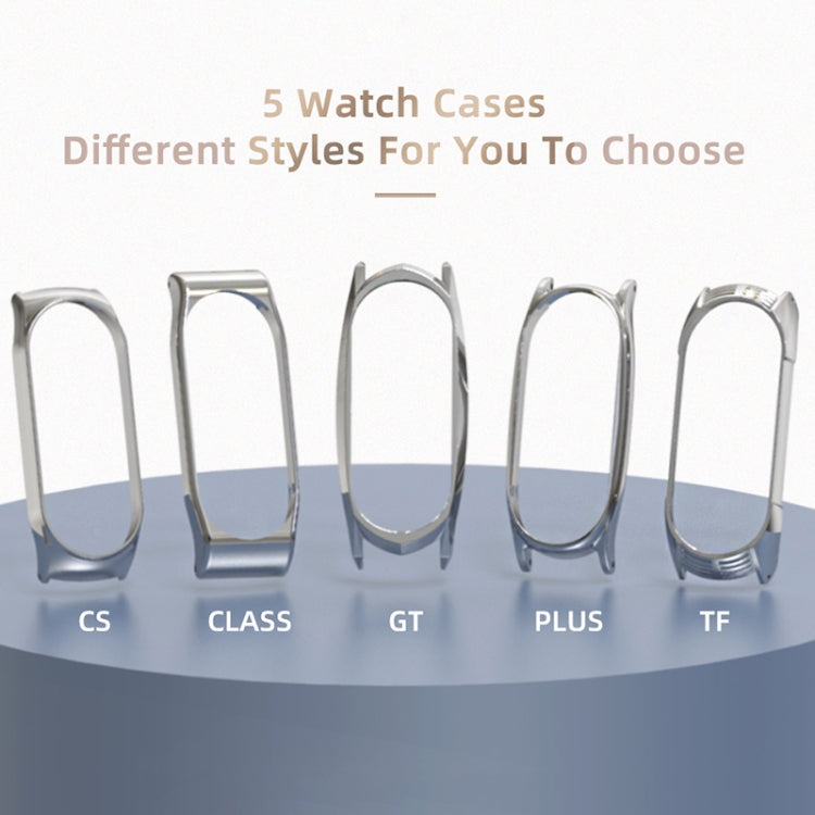 For Xiaomi Mi Band 6 / 5 / 4 / 3 Mijobs Flat Hole Silicone Watch Band, Style:CS Case(Grey+Silver) - free shipping - PMC TechLife - Order now!