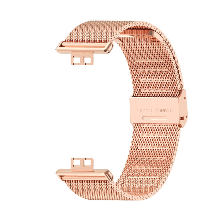 For Huawei Watch Fit Mijobs Milan Buckle Stainless Steel Watch Band(Rose Gold) - free shipping - PMC TechLife - Order now!