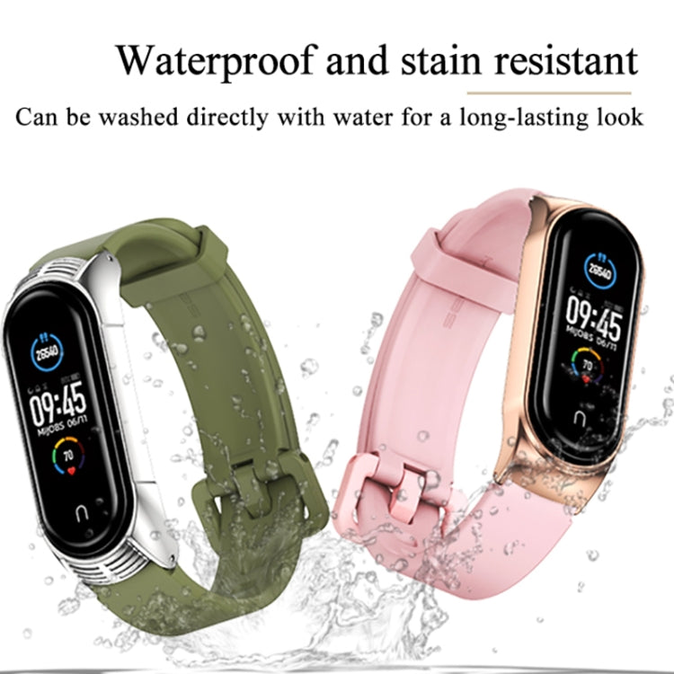 For Xiaomi Mi Band 3/4/5/6 Mijobs CS Silicone Waterproof Watch Band(Orange+Gold) - free shipping - PMC TechLife - Order now!