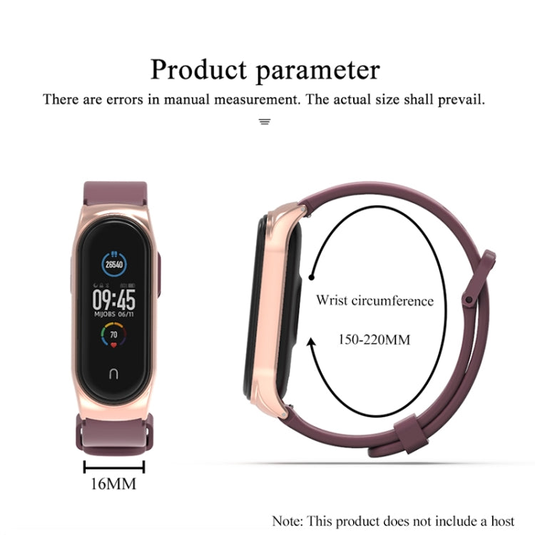 For Xiaomi Mi Band 3/4/5/6 Mijobs CS Silicone Waterproof Watch Band(Grey+Silver) - Watch Bands by MIJOBS | Online Shopping South Africa | PMC TechLife | Buy Now Pay Later Mobicred