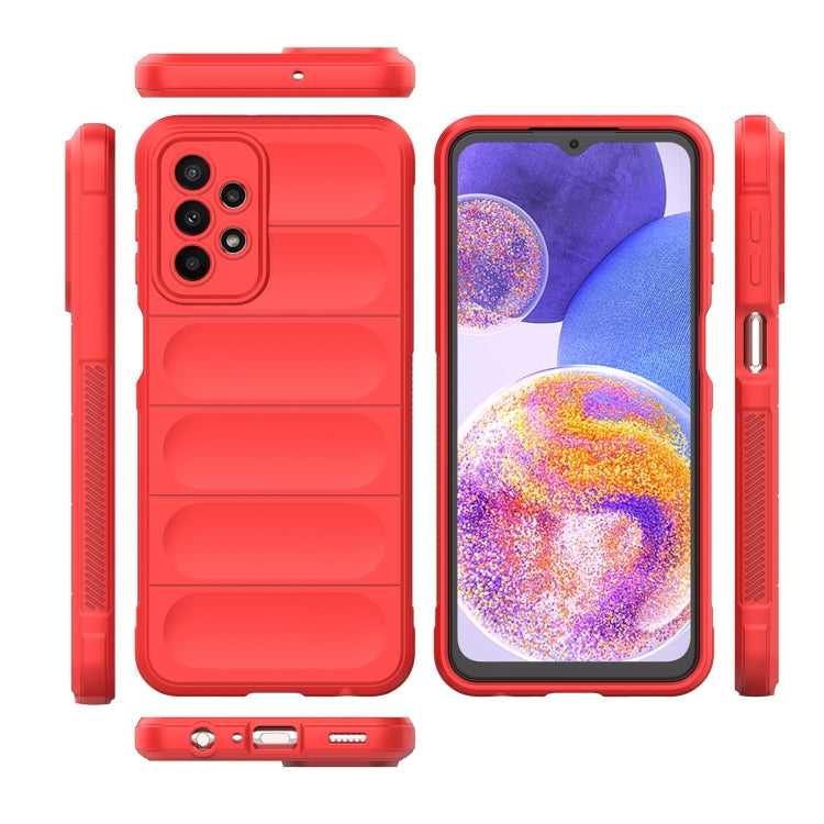 For Samsung Galaxy A23 Magic Shield TPU + Flannel Phone Case(Grey) - Galaxy Phone Cases by PMC TechLife | Online Shopping South Africa | PMC TechLife | Buy Now Pay Later Mobicred