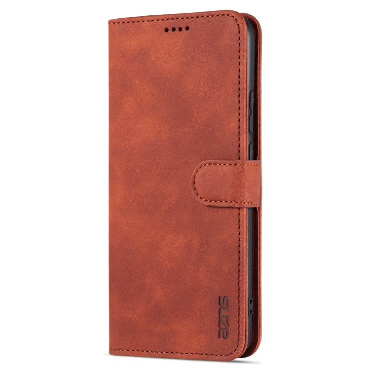 For Xiaomi Redmi 10C / Redmi 10 India AZNS Skin Feel Calf Texture Flip Leather Phone Case(Brown) - free shipping - PMC TechLife - Order now!