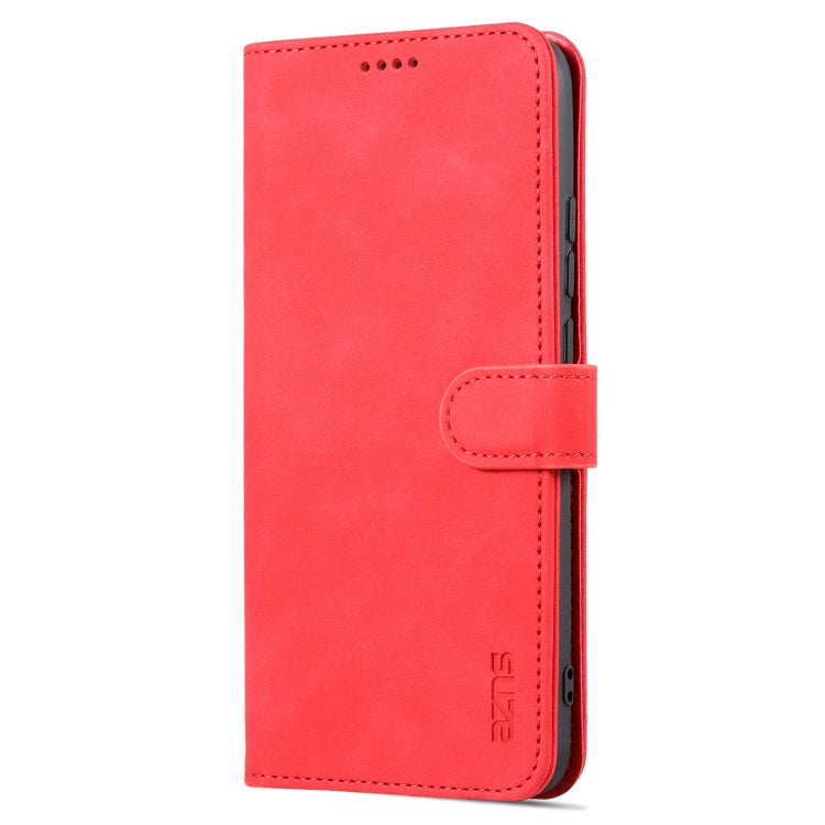 For Xiaomi Redmi 10C / Redmi 10 India AZNS Skin Feel Calf Texture Flip Leather Phone Case(Red) - free shipping - PMC TechLife - Order now!