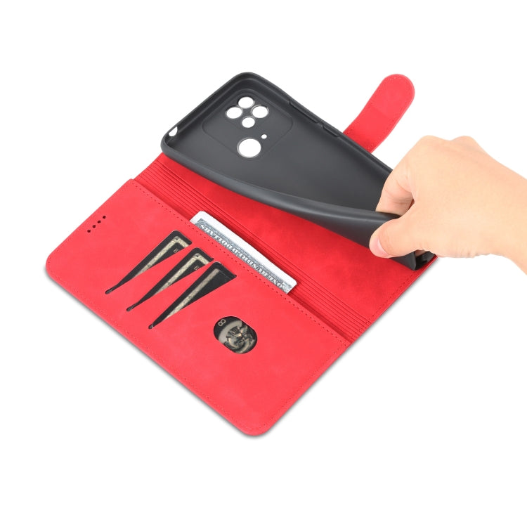 For Xiaomi Redmi 10C / Redmi 10 India AZNS Skin Feel Calf Texture Flip Leather Phone Case(Red) - free shipping - PMC TechLife - Order now!