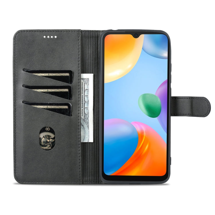 For Xiaomi Redmi 10C / Redmi 10 India AZNS Skin Feel Calf Texture Flip Leather Phone Case(Black) - free shipping - PMC TechLife - Order now!