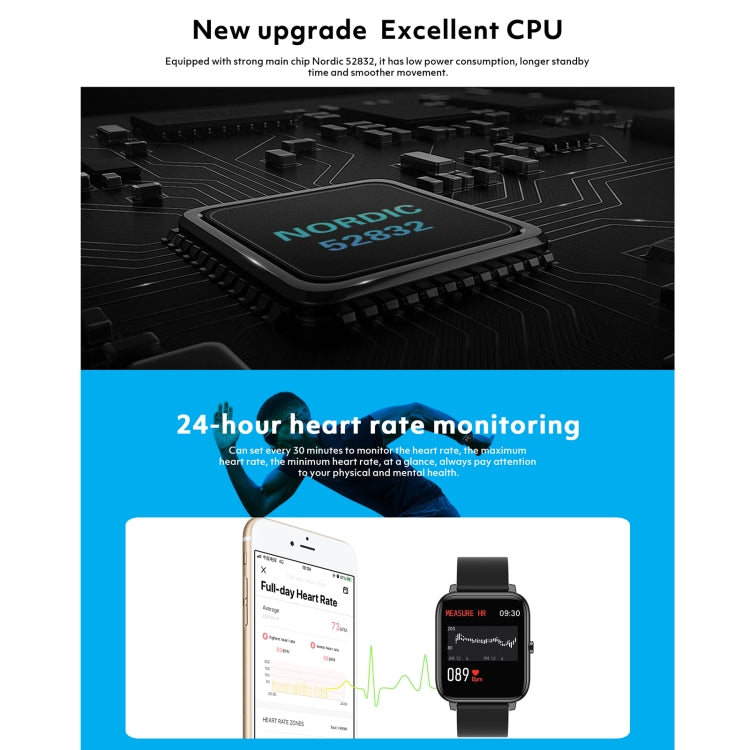 Rogbid Rowatch 1 1.4 inch IPS Screen Smart Watch, Support Blood Pressure Monitoring/Sleep Monitoring(Black) - free shipping - PMC TechLife - Order now!