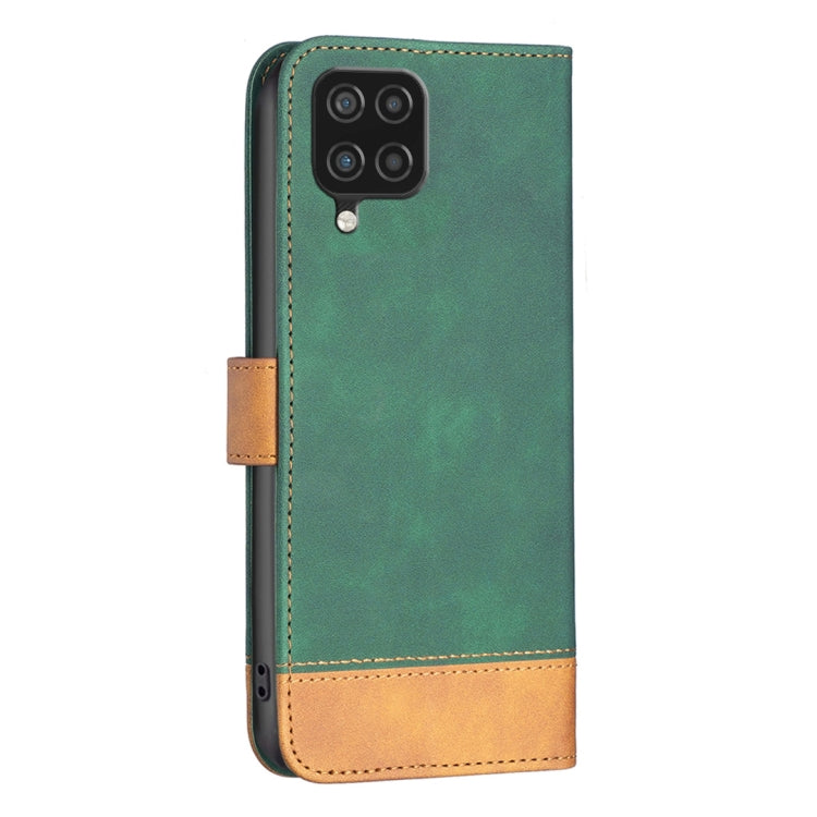 For Samsung Galaxy A12 BF11 Color Matching Skin Feel Leather Phone Case(Green) - free shipping - PMC TechLife - Order now!