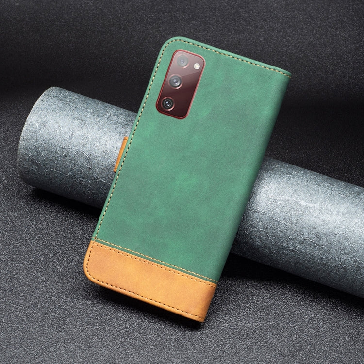 For Samsung Galaxy S20 FE BF11 Color Matching Skin Feel Leather Phone Case(Green) - free shipping - PMC TechLife - Order now!